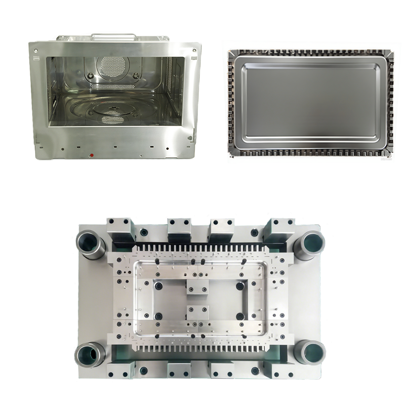 STAMPING DIE FOR MICROWAVE OVEN DOOR