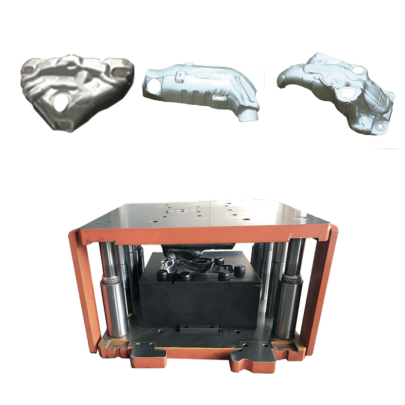 STAMPING DIE FOR AUTOMOTIVE ENGINE HEAT SHIELD